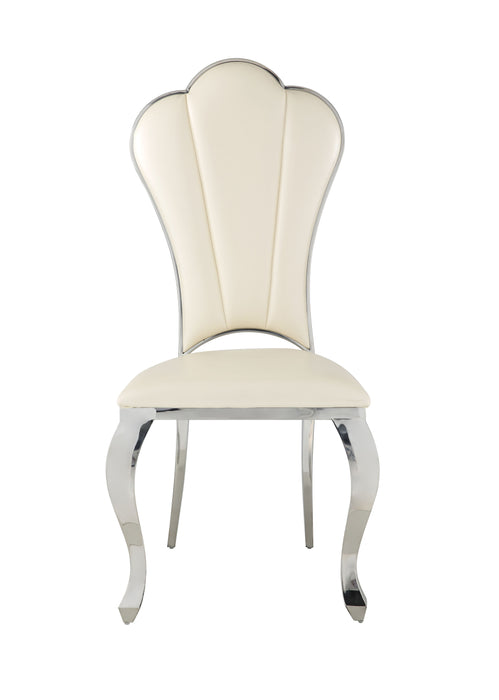 Cyrene 43"H Upholstered Side Chair with Scalloped Back (Set-2)