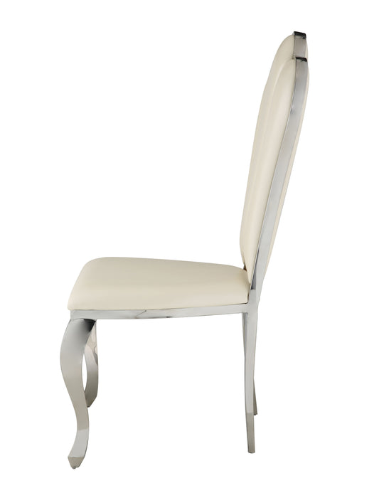 Cyrene 43"H Upholstered Side Chair with Scalloped Back (Set-2)