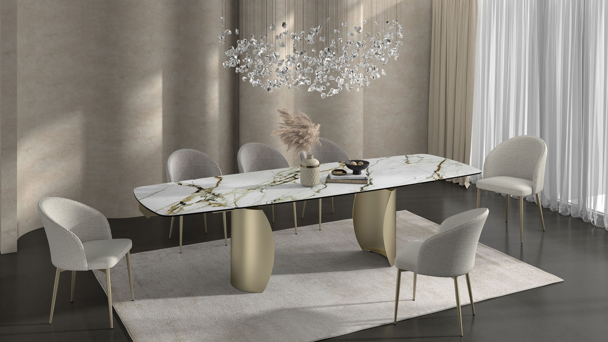 Cora Rectangular Dining Table with Leaves