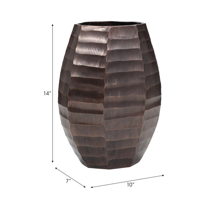 Metal, 14" Friston Large Bronze Vase