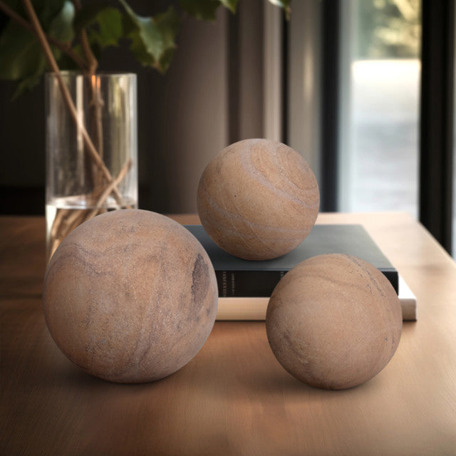 3/5" Maverick Sandstone Spheres, Natural