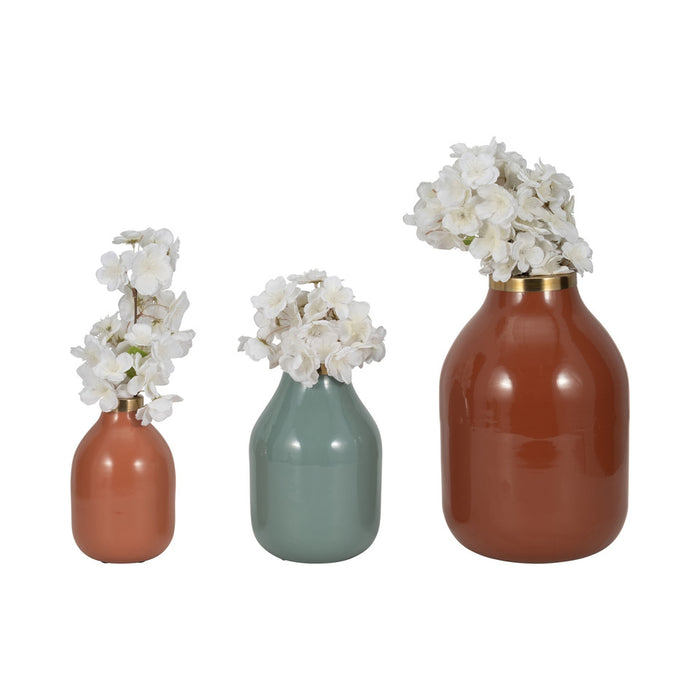 Jefford Metal Bottle Vase Set