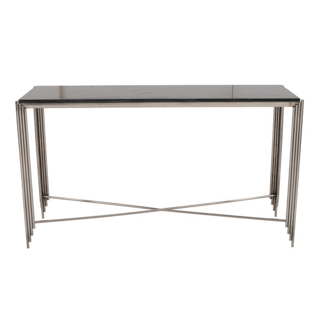 54" Aldine Stainless Steel Console Table