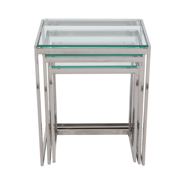 20/22/24" Maxwell Stainless Steel Nesting Tables