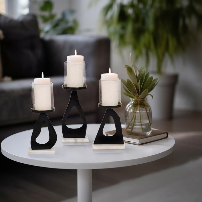 13/13/15" Provence Black Candle Holders