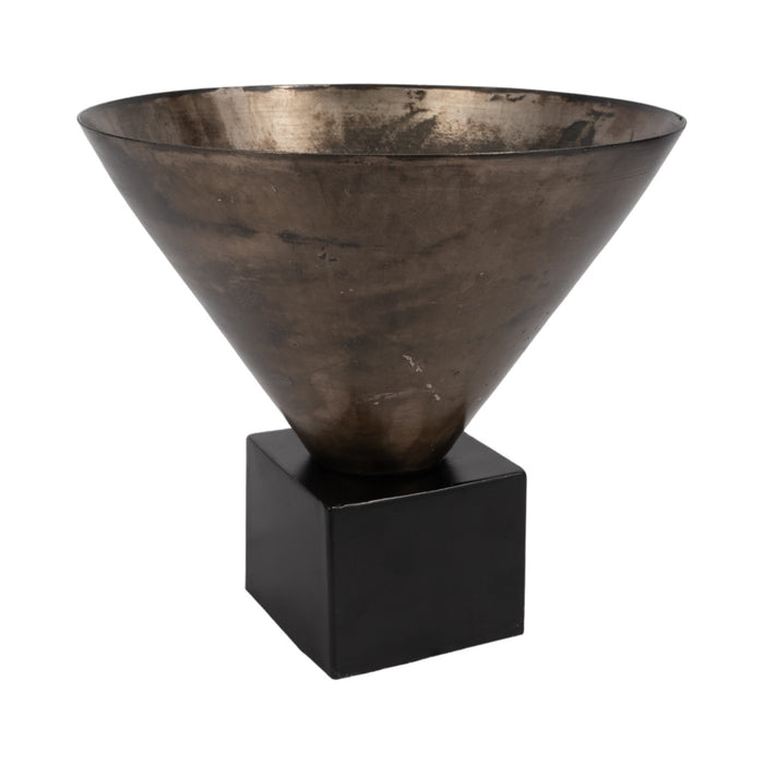 13" Cassendra Small Metal Vase, Gold