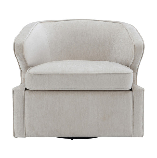 32" Karlsson Swivel Accent Chair, Ivory