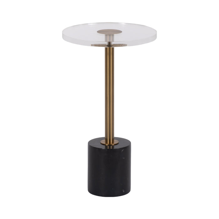 Elisia Acrylic And Marble Accent Table