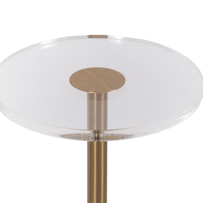 Elisia Acrylic And Marble Accent Table