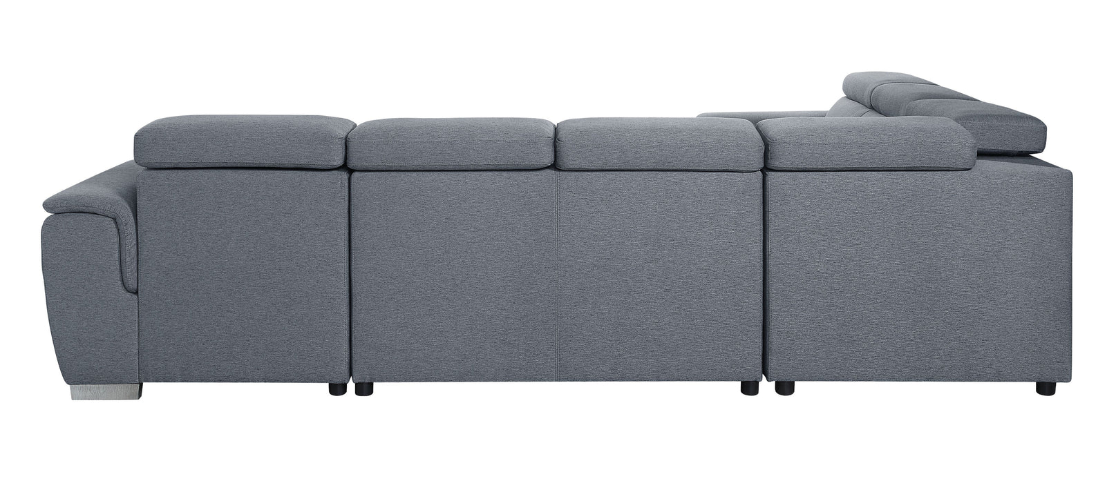 Hanley 124"L Sectional Sofa with Sleeper & Storage