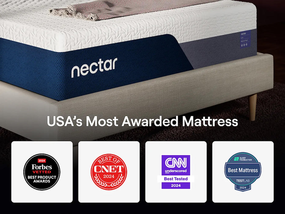 14" Nectar Luxe Memory Foam 5.1 Medium Plush Mattress