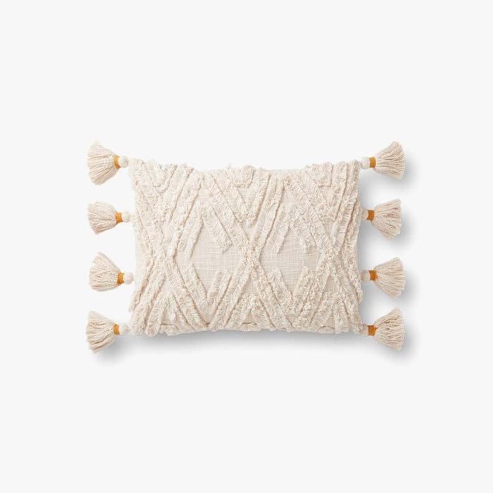 Magnolia Home by Joanna Gaines x Loloi Pillows PMH0008 Cream / Gold