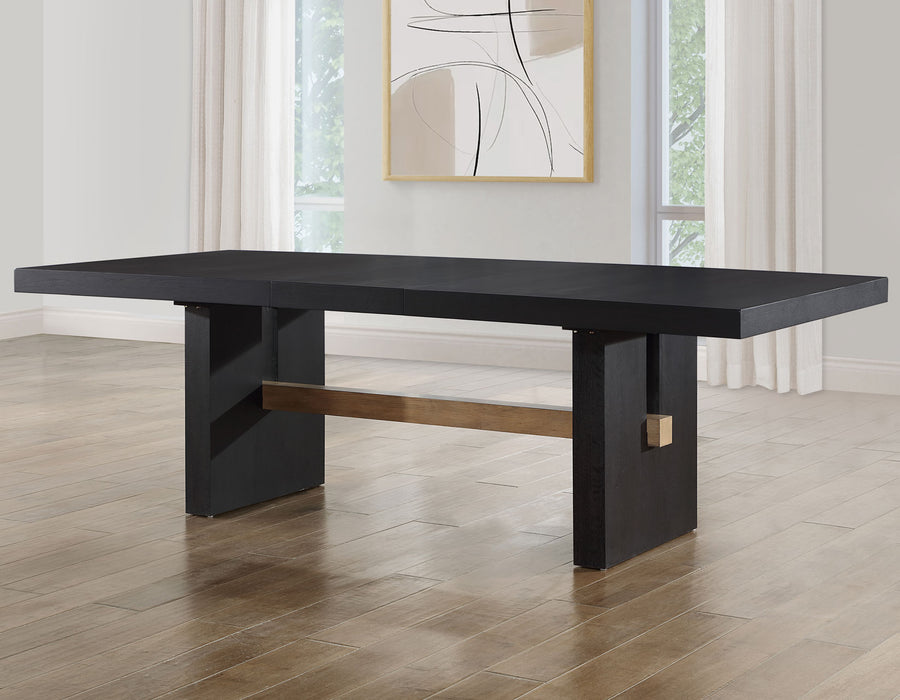 Aubrey 78-96″ Table With 18" Leaf in Black