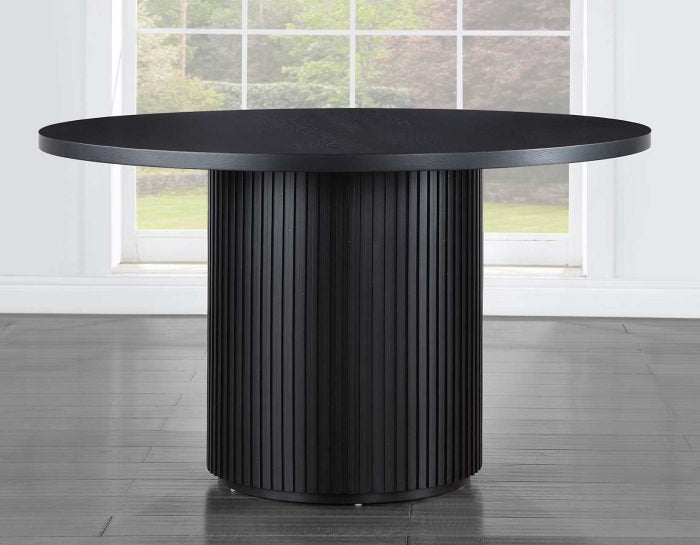 Colvin 6-Piece 52-inch Round Black Dining Set