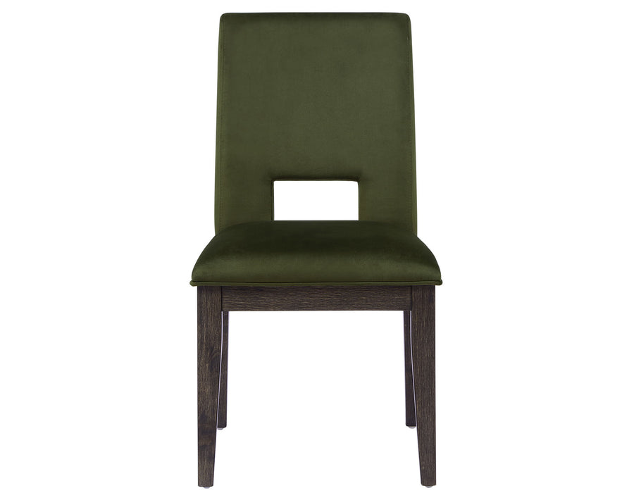 Evan Green Velvet Side Chair