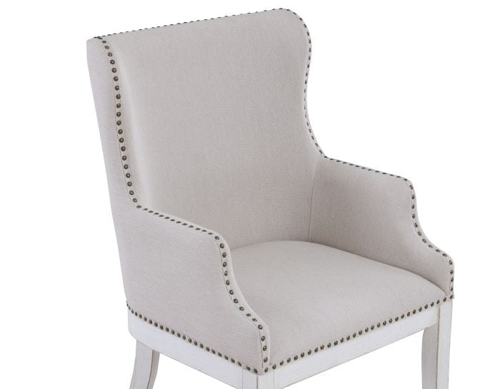 Warren White Arm Chair