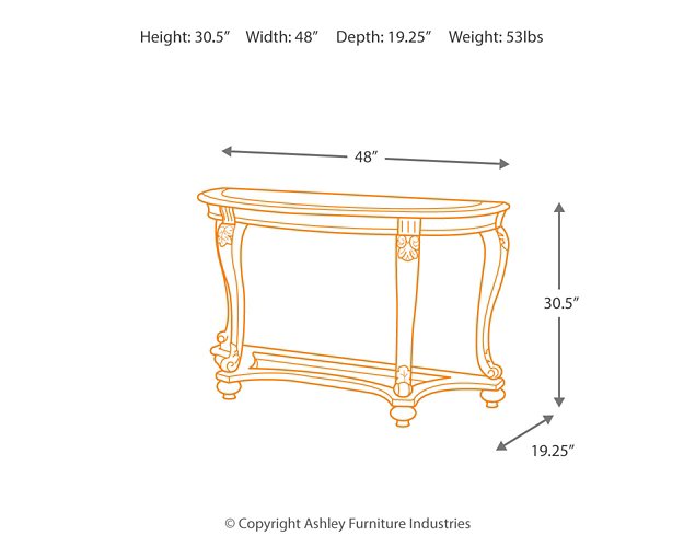 Mesa de sofá/consola Norcastle