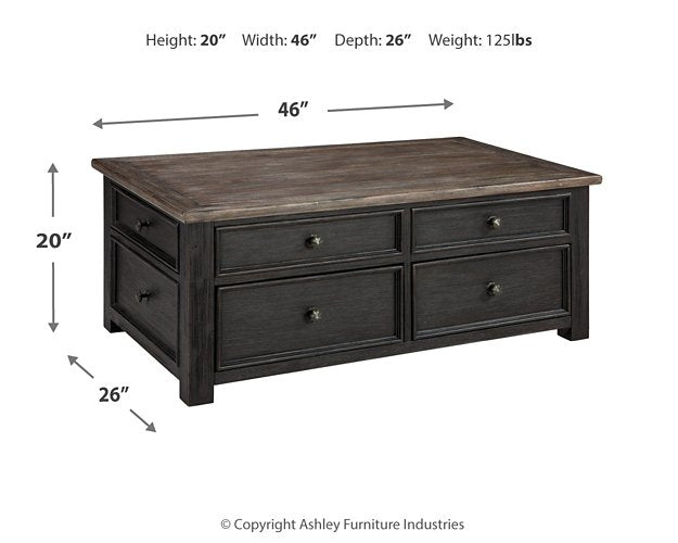 Mesa de centro Tyler Creek con tapa elevable