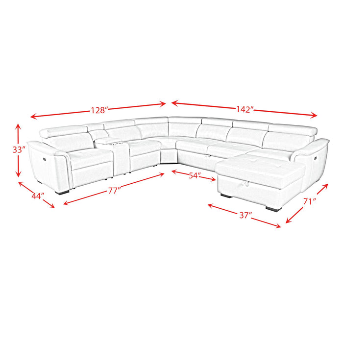 Typhoon 4pc Power Motion Sleeper Sectional