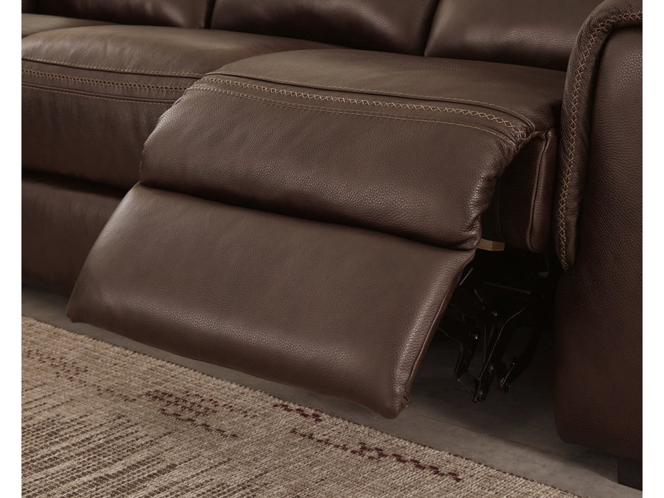 Alessandro Dual Power Leather Reclining Sofa