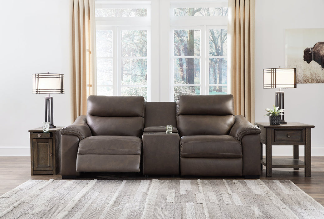 Salvatore Power Reclining Sectional Loveseat with Console