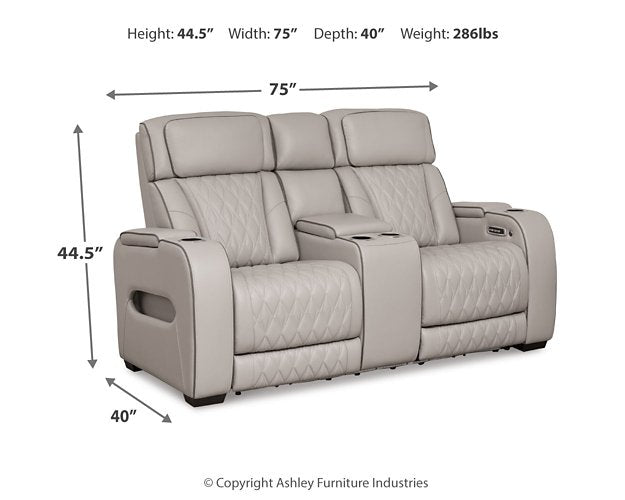 Boyington Power Reclining Loveseat with Console