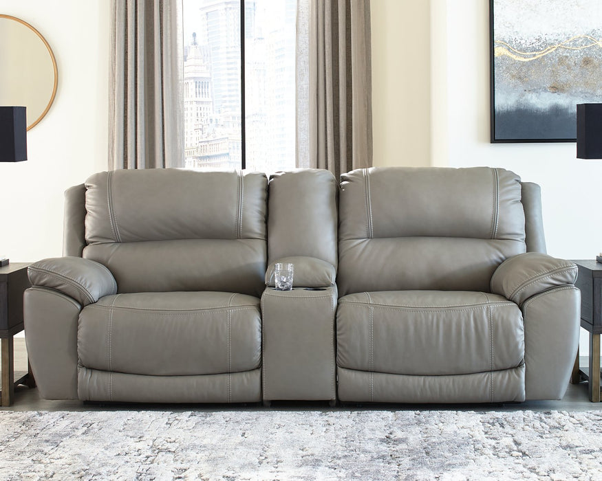 Dunleith Power Reclining Sectional Loveseat with Console