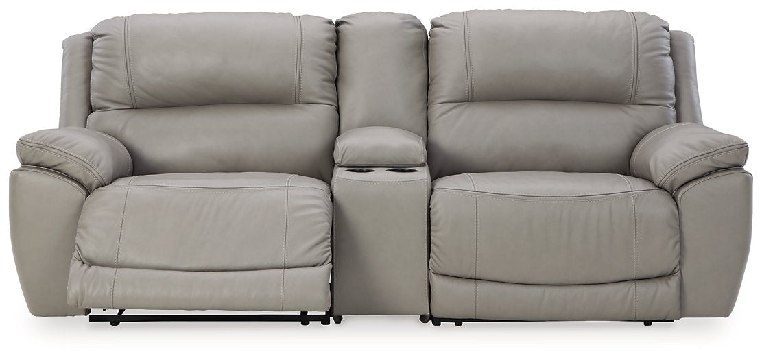 Dunleith Power Reclining Sectional Loveseat with Console