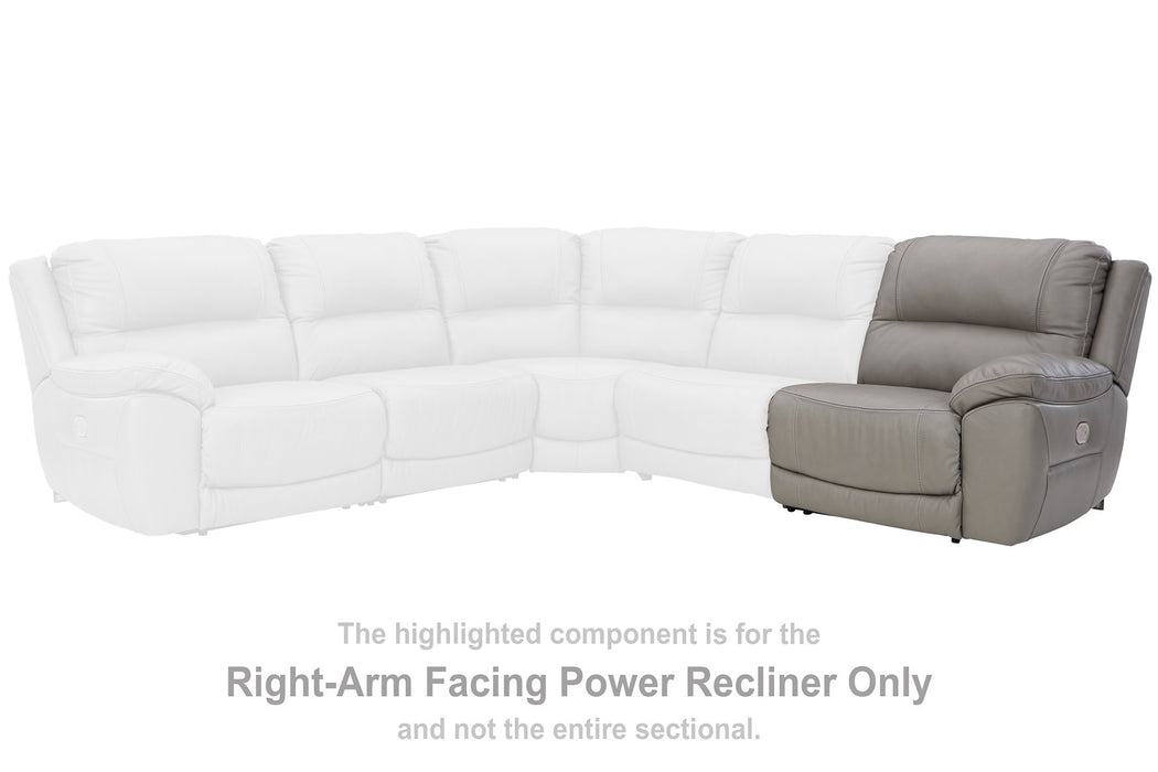 Dunleith Power Reclining Sectional Loveseat with Console