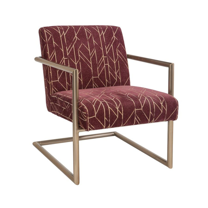 Wine Rose Accent Chair