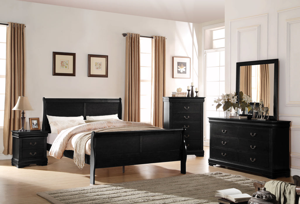 4 Piece Louis Philippe Twin Bedroom Set