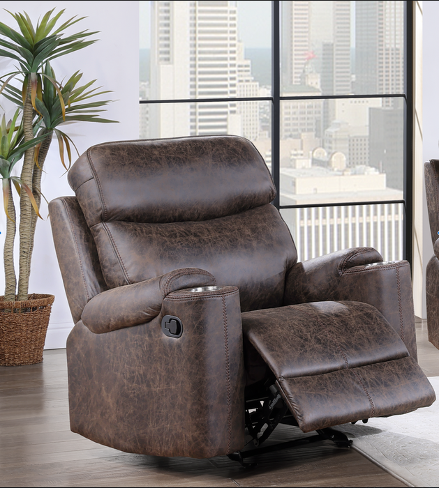 Hirah Upholstered Motion Glider Recliner