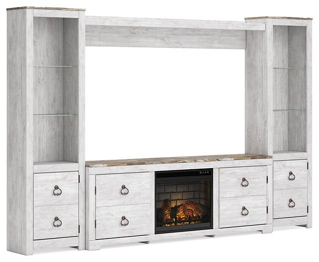 Willowton Entertainment Center with Electric Fireplace