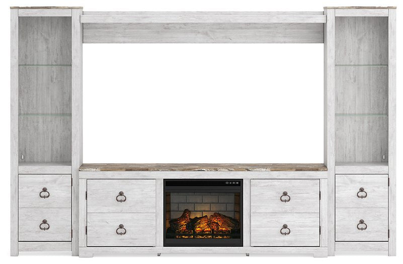 Willowton Entertainment Center with Electric Fireplace