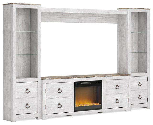 Willowton Entertainment Center with Electric Fireplace