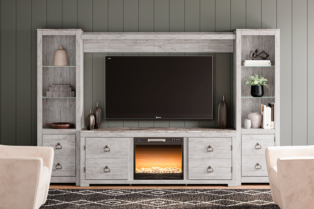 Willowton Entertainment Center with Electric Fireplace