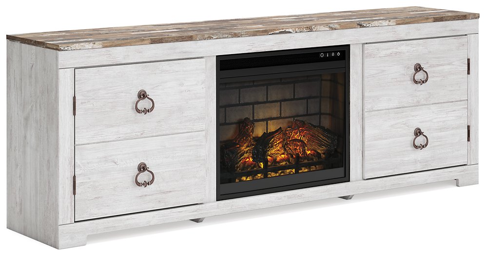 Willowton 72" TV Stand with Electric Fireplace