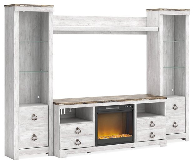 Willowton Entertainment Center with Electric Fireplace