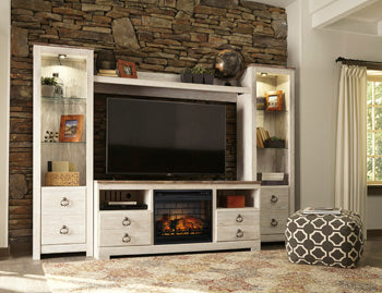 Willowton Entertainment Center with Electric Fireplace