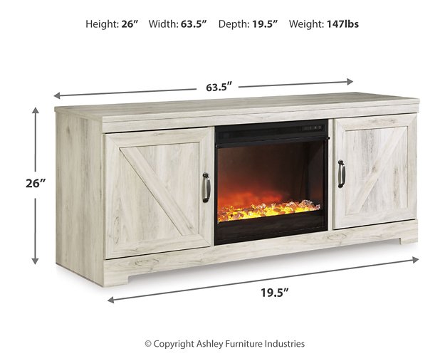 Bellaby 63" TV Stand with Fireplace