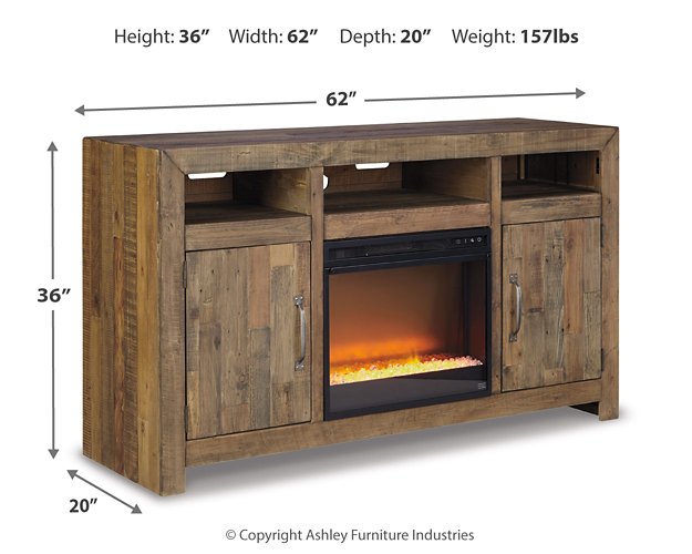 Sommerford 62" TV Stand with Electric Fireplace