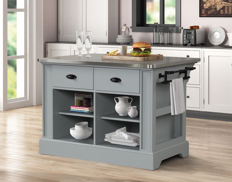 Urrur 2 Drawers Kitchen Island