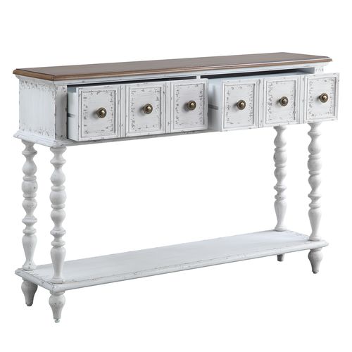Bence Rectangular 2 Drawers Console Table
