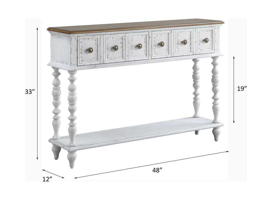 Bence Rectangular 2 Drawers Console Table