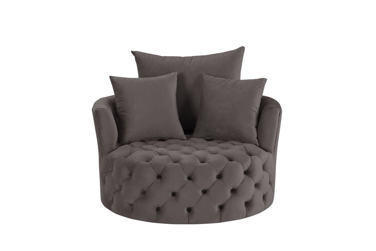 Zunyas 43"W Velvet Accent Chair with Swivel