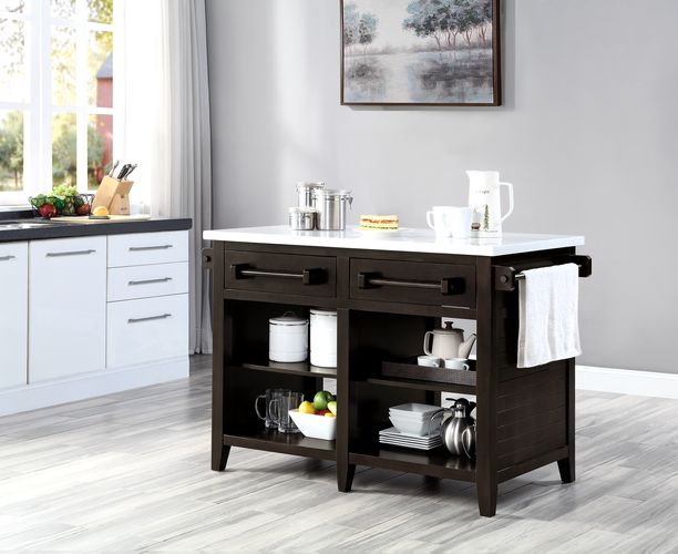 Darwid 2 Drawers Kitchen Island