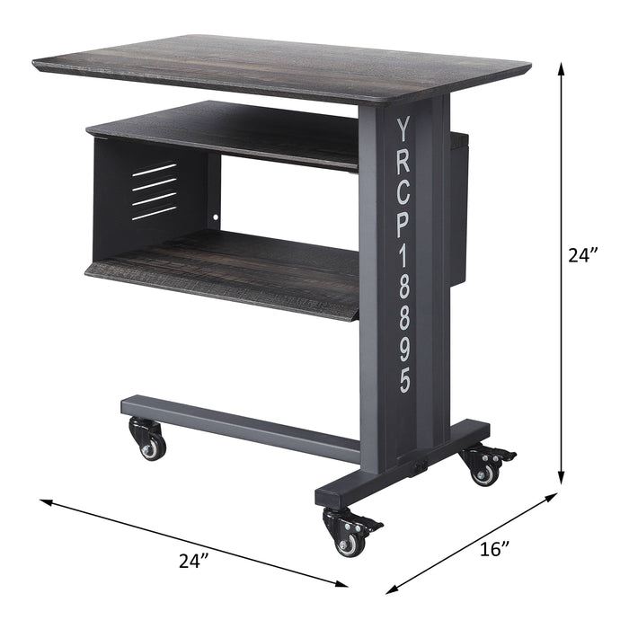 Cargo Rectangular Accent Table with Wall Shelf