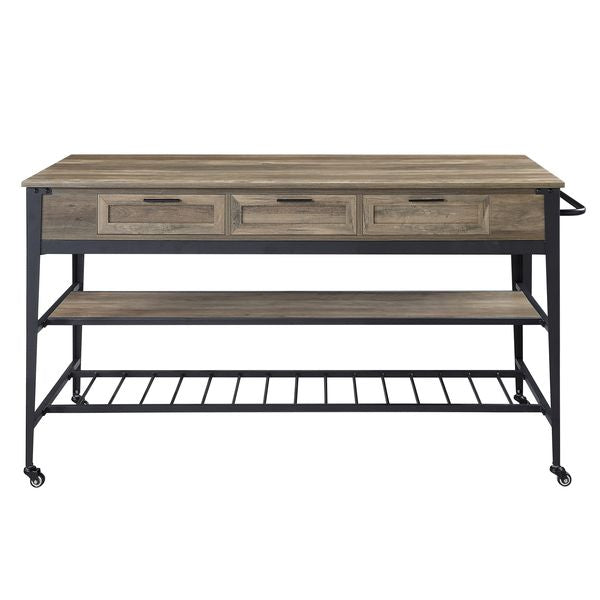 Macaria 3 Drawers Kitchen Island