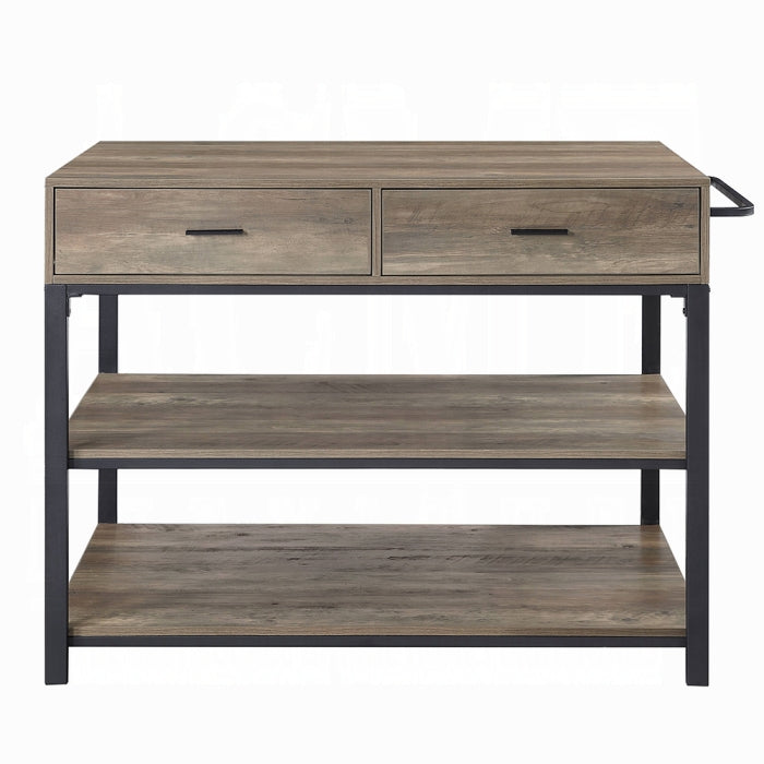 Macaria 2 Drawers Kitchen Island