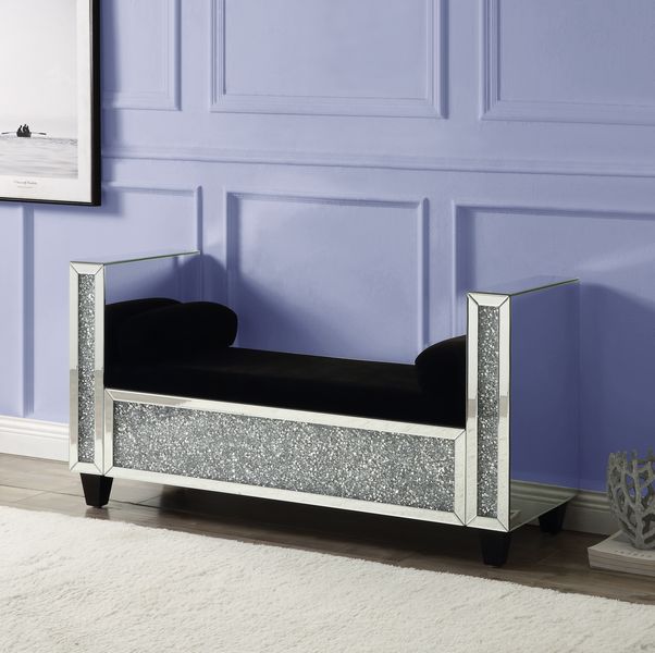 Noralie 52"L Glam Bench with 2 Pillows